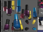 Lucus the Spider - Nail polish bottles - Modeled and Textured